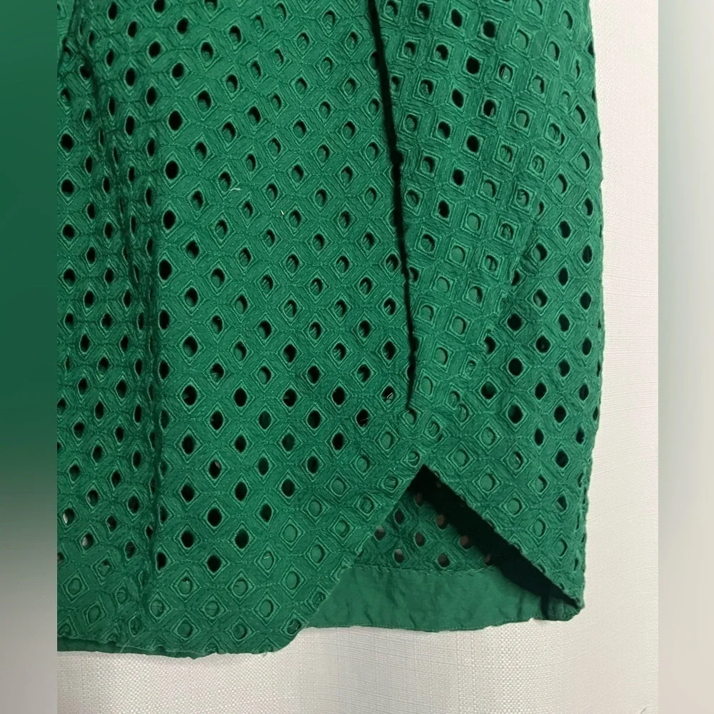 Anthropologie & Other Stories Green Eyelet Short Sleeve Dress 6